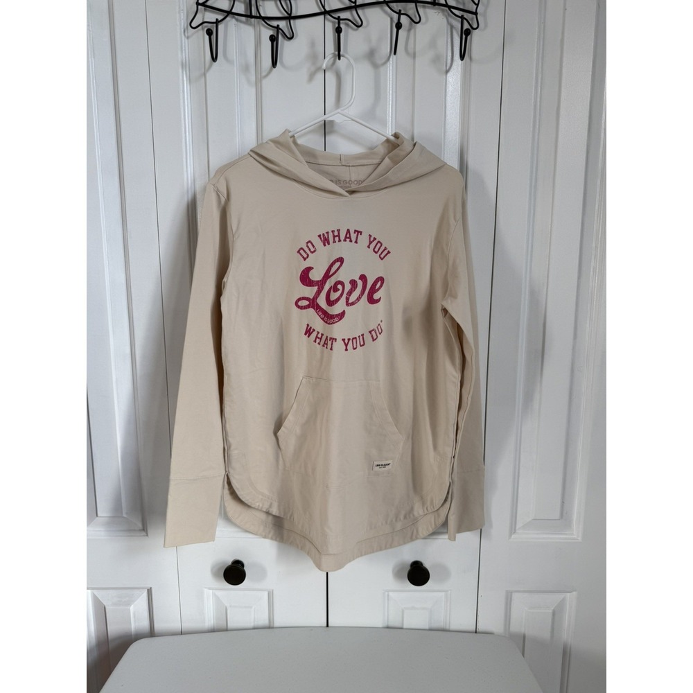 Life‎ is Good Women's Crusher-FLEX Hoodie Tunic - Medium cream Do what you Love